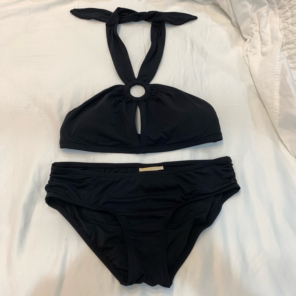 Michael Kors Keyhole Halter Bikini Swimsuit